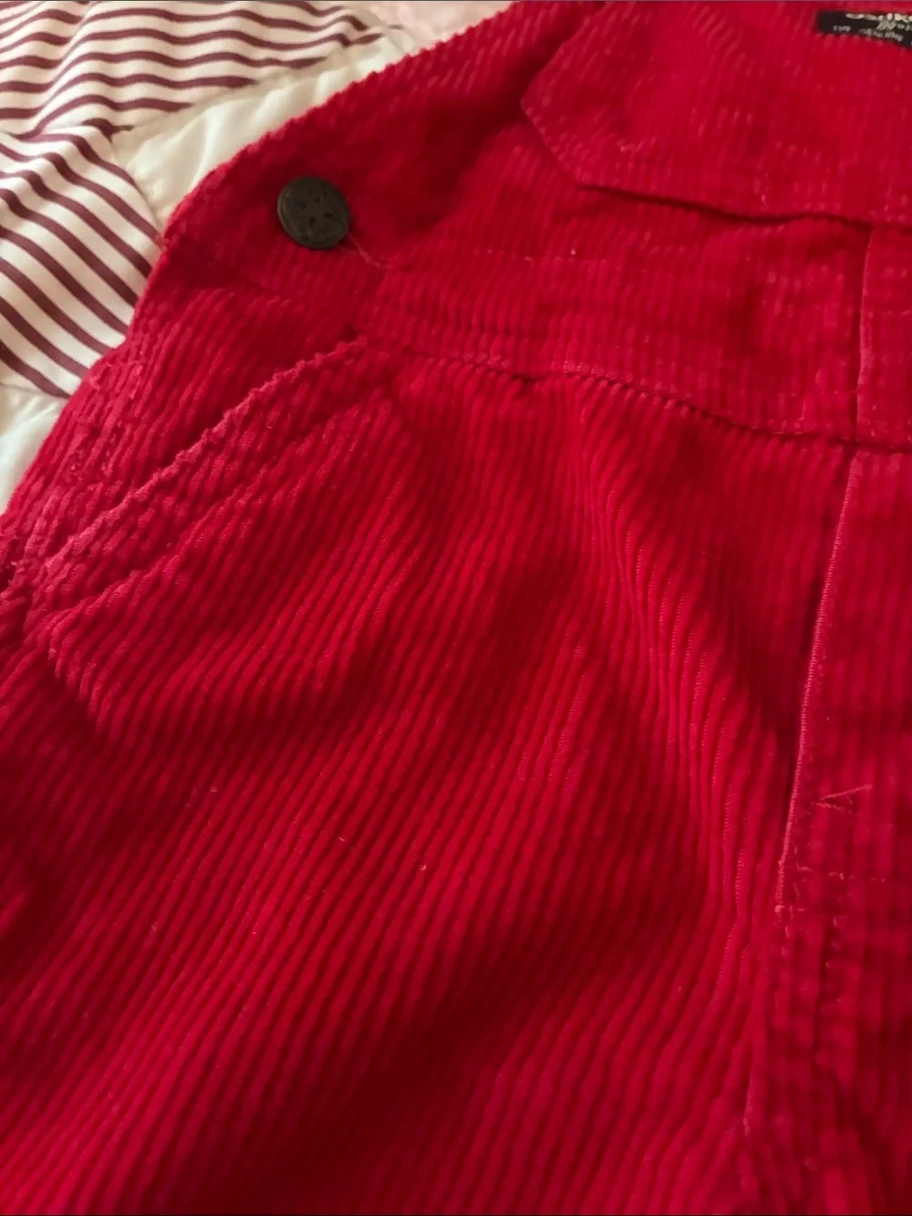 Oshkosh B’gosh Red Corduroy Overalls NWOT Sz 3T